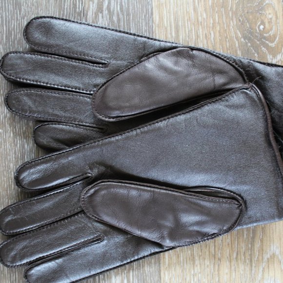NWT MEN'S UGG TAB LEATHER SMART GLOVES BROWN XL - Picture 4 of 5